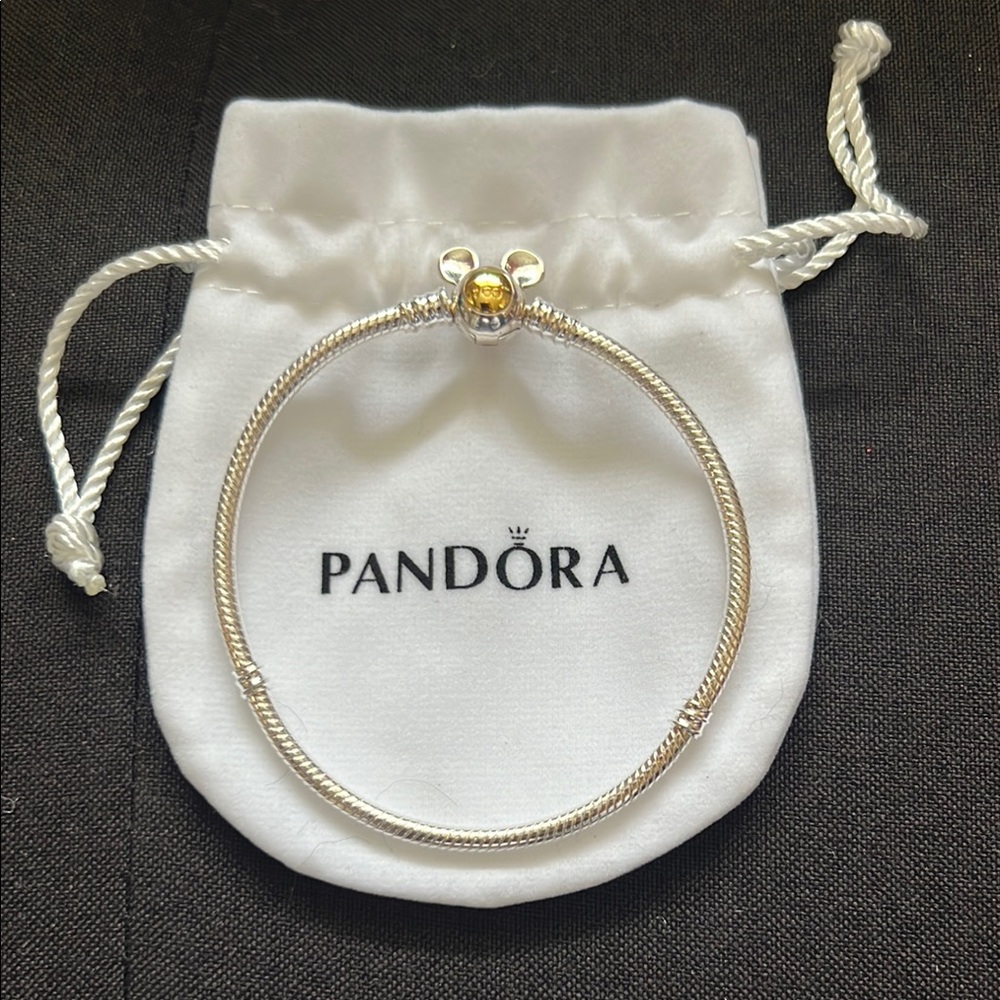 Pandora Silver and Gold Bangle Bracelet